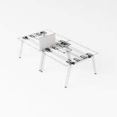 Strike Экран настольный торцевой промежуточный меламиновый 600х18х400 UDSMLI060 крепеж алюминий Strike